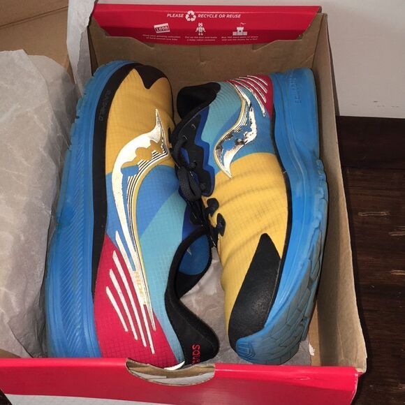 Saucony Ride 14 Solar Chill Sunshield Rainbow Running Marathon Training shoes - Picture 7 of 8